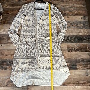 Jolt Long Aztec Knit Sweater